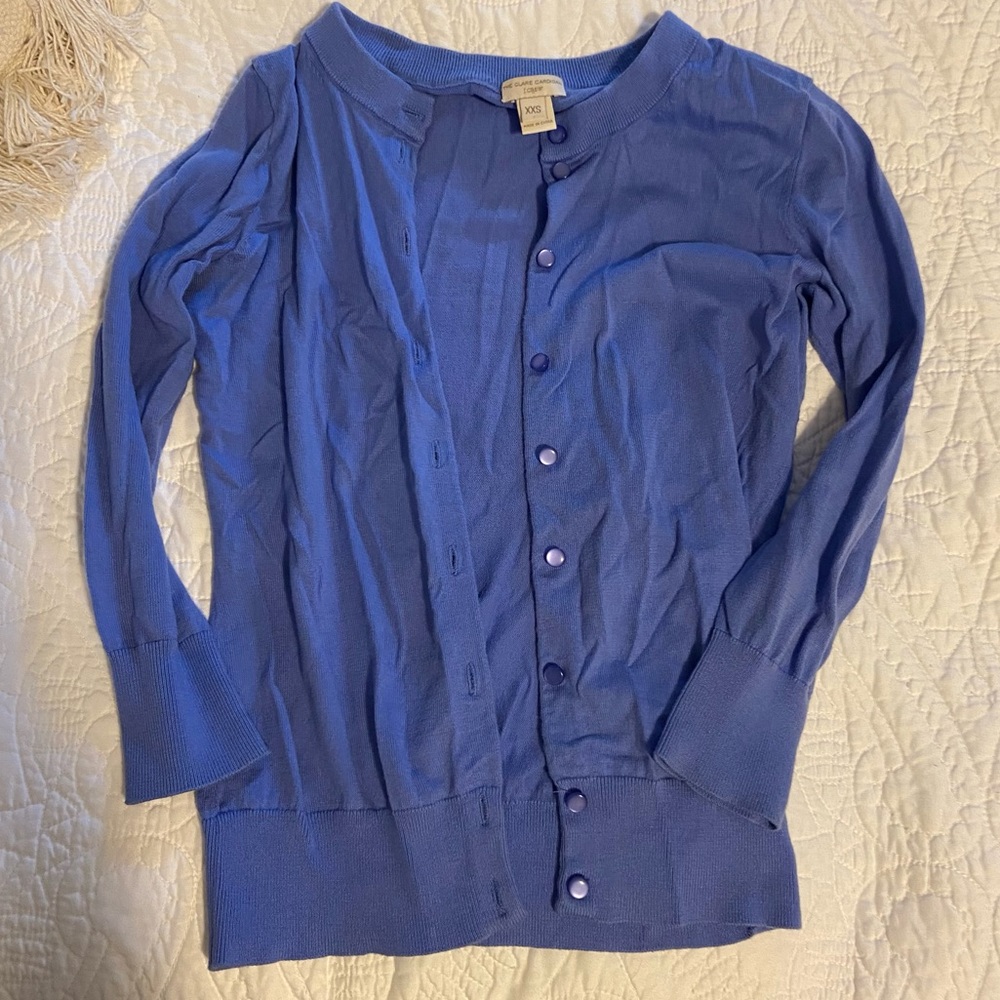 Blue JCrew Clare Cardigan